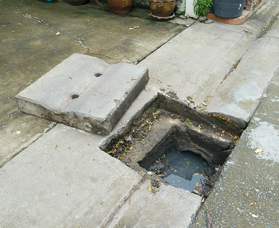 blocked drain outside my house